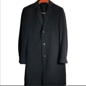 BLACK BROWN 1826 Cashmere Men's Black Overcoat 44L